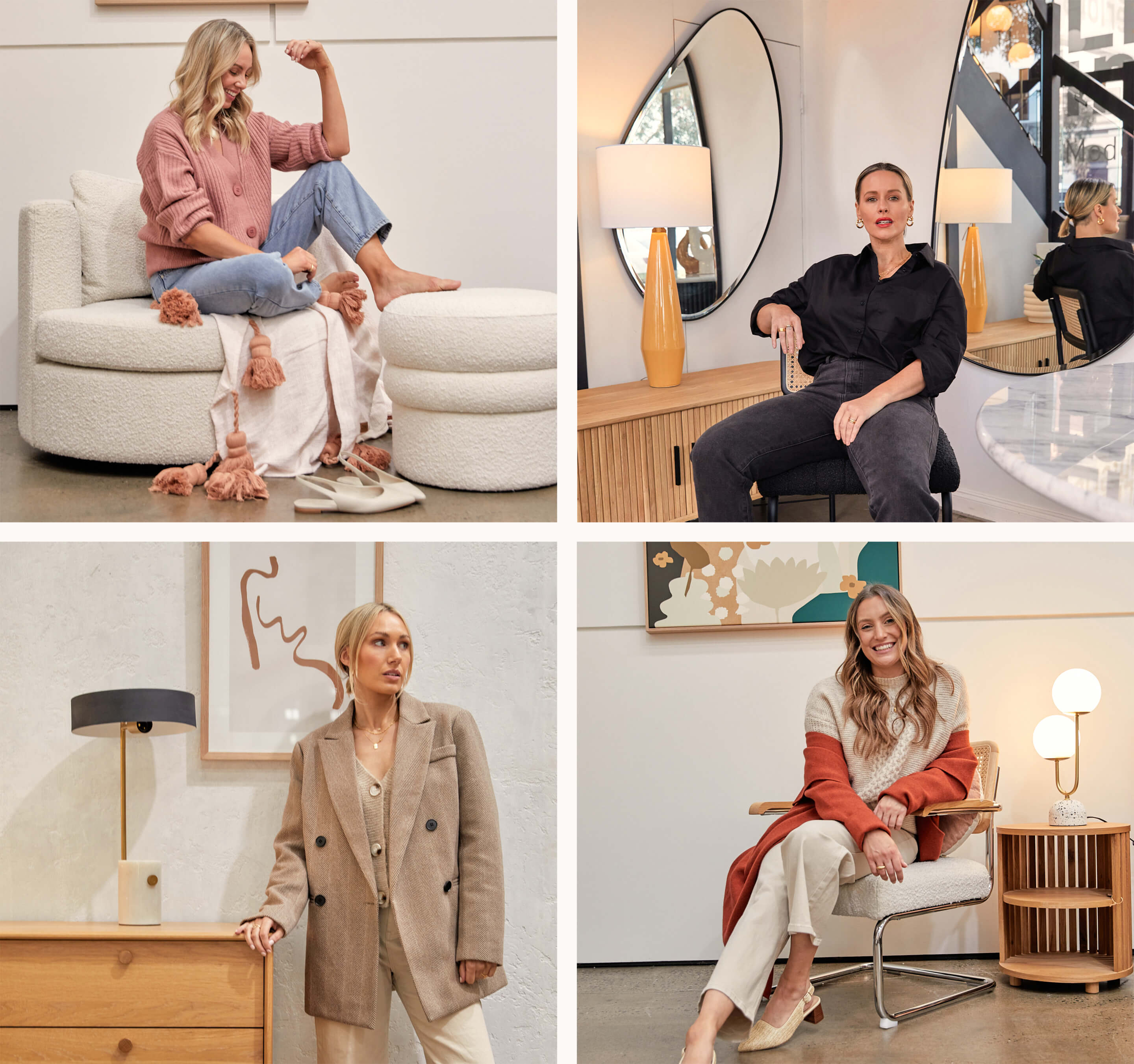 We loved hosting Feather & Noise in our Melbourne showroom for their Winter II photoshoot! They showcased their collection among our staple furniture and homewares pieces. 